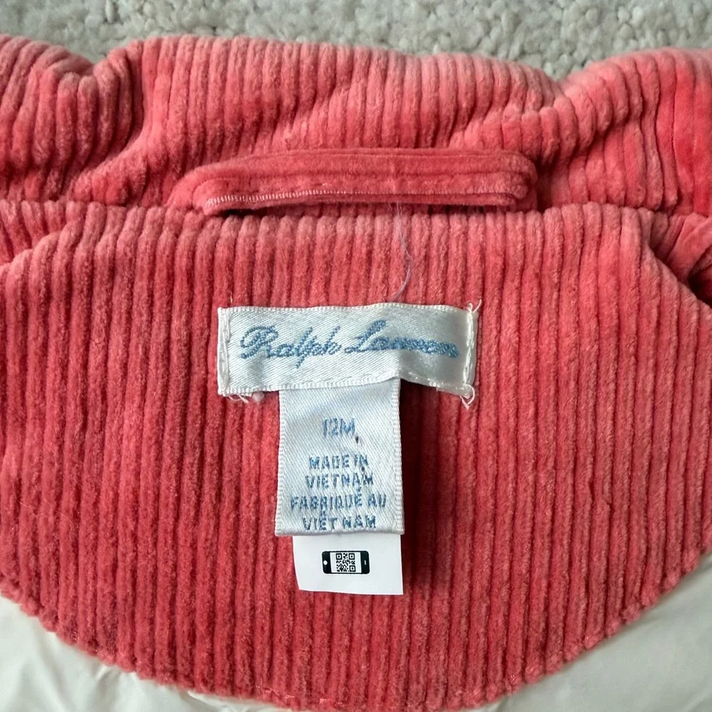 Ralph Lauren Corduroy Puffer Down Vest